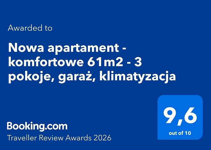 Nowa - Komfortowe 61m2 - 3 Pokoje, Garaz, Klimatyzacja